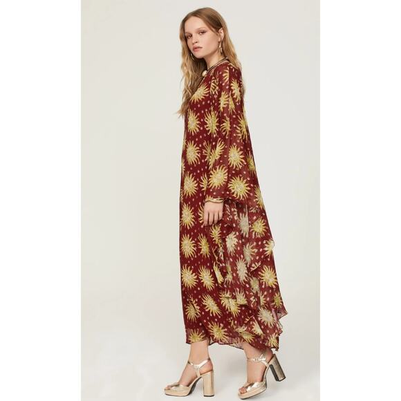 Rixo Sunshine Ochre Liza Dress - Size 8 - Picture 2 of 9